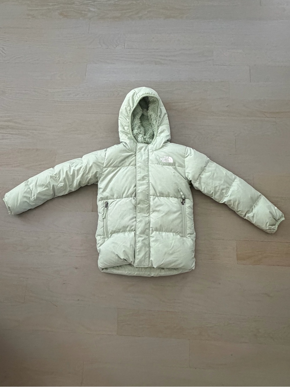 The North Face Kids Light Sage Green Puffer Jacket